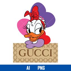 Daisy Duck Gucci Png, Gucci Brand Logo Png, Daisy Duck Png, Fashion Brand Png, Ai Digital File