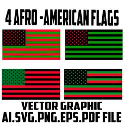 Afro-American Flag Vector Digital file Ai,PDF,PDF,SVG,PNG files Sublimation Digital Vector File
