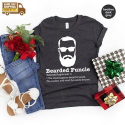 Bearded Funcle Shirt, Funny Uncle Shirt, Bearded Funcle Definition Shirt, Funny Family Gift,Uncle T Shirt,Bearded Uncle