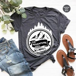 Camping TShirt, Camping Gift, Adventure Shirt, Travel T Shirt, Matching Trip Shirts, Mountain Graphic Tees, Hiking Outfi