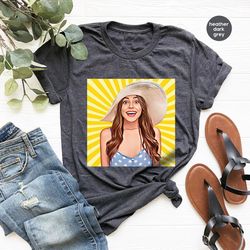 Customized Your Photo T-Shirt, Personalized Gifts, Portrait from Photo T-Shirt, Gift for Her, Custom Birthday Gifts, Car