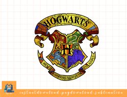Harry Potter Hogwarts Stained Glass Crest png, sublimate, digital download