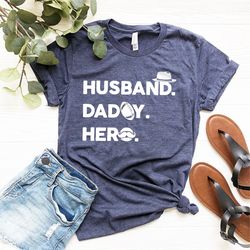 Dad Shirts, Husband Daddy Hero, Fathers Day Gifts, Funny Dad T-Shirt, Hero Shirt, Husband Shirt, Baby Announcement Shirt
