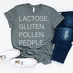 Funny Introvert Shirt, Introverted T Shirt, Unsocials  Tee, Lactose Gluten Pollen People Shirt, Introvert T Shirt, Intro