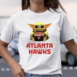 NBA Basketball Atlanta Hawks Star Wars Baby Yoda Shirt T Shirt Itees Global, Shirt For Men Women, Graphic Design
