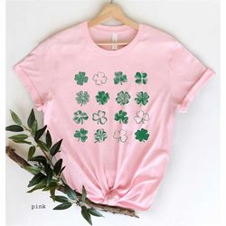 Clover St Patricks Shirt, Clover Collage T-shirt, Gift For Her, St Paddys Day Tee, Women St Patricks, St Paddys Shirt, S
