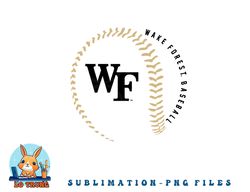 Wake Forest Demon Deacons Baseball Fastball White png, digital download copy