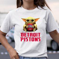 NBA Basketball Detroit Pistons Star Wars Baby Yoda Shirt T Shirt Itees Global, Shirt For Men Women, Graphic Design