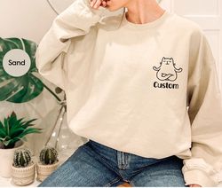 Personalized Meditation Sweatshirt, Yoga Gifts, Gifts for Mom, Mother's Day Long Sleeve Shirt, Custom Funny Hoodies and