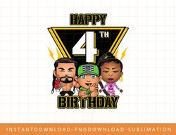 WWE Happy 4th Birthday Wrestler Emojis T-Shirt copy