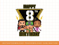 WWE Happy 8th Birthday Wrestler Emojis T-Shirt copy