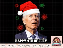 Happy 4th of July Biden Christmas Santa Hat Funny Xmas png, instant download, digital print