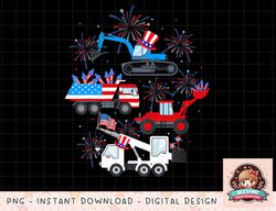 Happy 4th Of July Crane Truck Construction Toddler Boys png, instant download, digital print