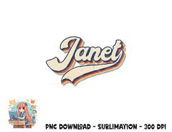 Vintage Janet Retro First Name Personalized 1970s Love Janet png, digital download copy