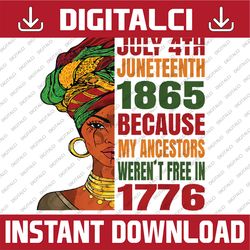 Black Queen Juneteenth 1865 Freedom African American Womens Png, African American Woman Png, Juneteenth Png, Digital