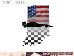 Womens Indiana American Flag to Checkered Flag Graphic V-Neck png, digital download copy
