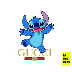 Stitch Gucci Png, Gucci Brand Logo Png, Stitch Png, Disney Gucci Png, Disney Png, Ai Digital File