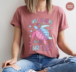 Turtle Graphic Tees, Sea Turtle Gift, Save the Turtles Shirt, Sea Animals Clothing, Cute Turtle Toddler Shirt, Ocean Wom