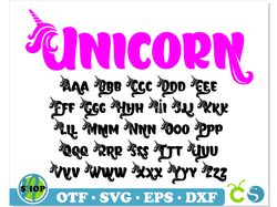 Unicorn Font with Tails | Unicorn Font svg Cricut, Unicorn Font otf, Name Font svg, Unicorn letters svg, Unicorn svg