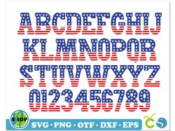 USA Flag Font otf, USA Flag Font svg Cricut, USA Flag Font png, American Flag Font svg, American Flag Letters svg