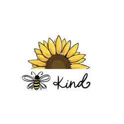 Half Sunflower In A World Where You Can Be Anything Be Kind LGBT SVG PNG EPS DXF Cricut File