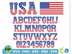 USA Flag Font otf, USA Flag Font svg Cricut, USA Flag svg Cricut, USA Flag png, American Flag svg, American Flag svg