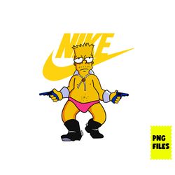 Nike x Bart Png, Nike Logo Png, Bart Simpson Png, The Simpson Png, Cartoon Png, Fashion Brand Png Digital File
