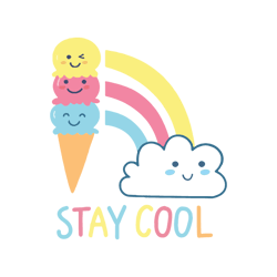 Stay cool SVG, Ice Cream SVG, Cut File, clipart, printable, vector, commercial use instant download