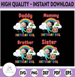 Cocomelon Personalized Ages Birthday Png, Cocomelon Brithday Rainbow Png,Cocomelon Family Birthday Png, Watermelon Only