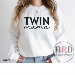 twin mama sweatshirt, gift for mom of twins, twin mama sweater, baby shower gift for mom, twins announcement, gift for m