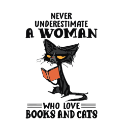 A woman books and cats, I love reading book svg, Reading book Rainbow Svg