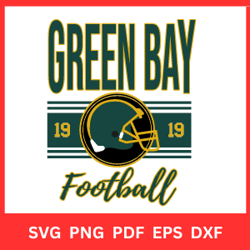 Green Bay Football Vintage Svg Vector