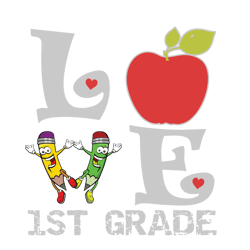 Love 1st grade svg, apple svg, love first grade svg, 1st grade svg