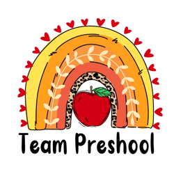 Team Preschool SVG, Preschool SVG, 100th Days Of School SVG, Back To School Cut Files For Cricut