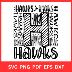 Hawks typography Svg Vector