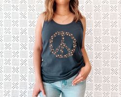 Peace Tank Shirt, Peace Tank Top, Peace Sign Tank, Peace Symbol, Peace T-Shirt, Peace Symbol Women Top, Graphic Tees For
