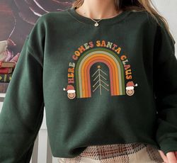 Retro Christmas sweatshirt, Hippie Santa Claus Sweatshirt, Cute christmas sweatshirt, Christmas sweatshirt, Vintage swea