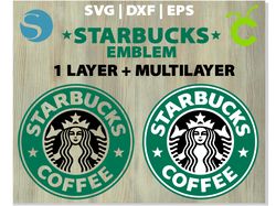 Starbucks Coffee Emblem Logo Vector SVG | PNG | DXF | EPS | Starbucks logo svg, Starbucks Coffee svg png
