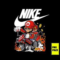 Mario Kart Nike Png, Mario Kart Swoosh Png, Nike Logo Png, Super Mario Png, Mario Kart Png Digital File