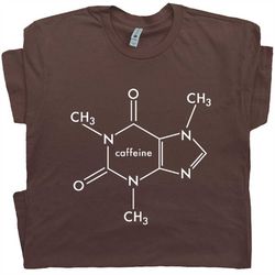 coffee t shirt cool coffee graphic shirt funny caffeine molecule tee gift for coffee drinker design vintage for mens wom