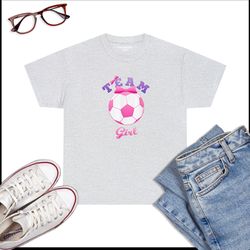 Gender Reveal Party Team Girl, Pink Soccer Ball T-Shir