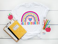 Hello Kindergarten Shirts,Teach Love Inspire Shirt,Back To School Shirt,First Grade Teacher Tee,Teacher Appreciation Tee