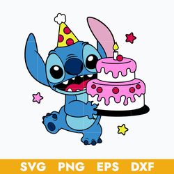 Stitch Birthday Cake Svg, Stitch Party Svg, Stitch Svg, Disney Svg  Png Dxf Eps Digital File