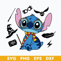 Harry Potter Stitch Svg, Wizard Stitch Svg, Stitch Halloween Svg, Png Dxf Eps Digital File