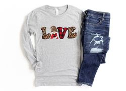 Love Gnome Shirt,Leopard Print Valentines Day Shirt,Valentines Day Shirts For Woman,Heart Shirt,Cute Valentine Shirt,Val