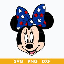 Patriotic Minnie Svg, Mickey 4th Of July Svg, Mickey Svg, Disney Svg, Png Dxf Digital File