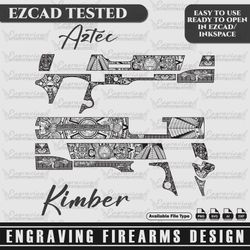 Engraving Firearms Deisign Kimber 1911 full size 45 ACP AZTEC DESIGN