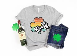 Shamrock Shirt,St Patricks Day Shirt,Lucky Shirt,Rainbow Shirt,Retro Lucky Me Shirt,Irish Shirt,Watercolor Shirt,St Patr