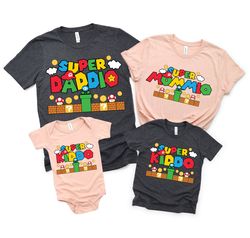 Super Daddio Game Shirt,New Dad Shirt,Super Mommio Shirt,Father's Day Shirt,Super Kiddio Shirt,Gift for Dad,Family Match