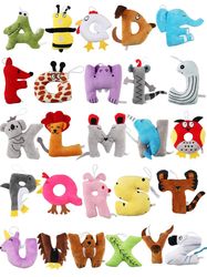 Alphabet Lore Plush Toys English Letter Stuffed Animal Plushie Doll Toys  Gift for Kids Children Educational Alphabet Lore (A-Z)